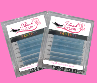 False Eyelash M-0.07 MIX 8-13 mm (S-Blue)