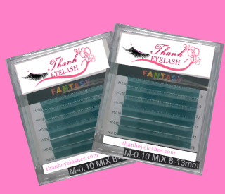False Eyelash M-0.07 MIX 8-13 mm (O-Blue)