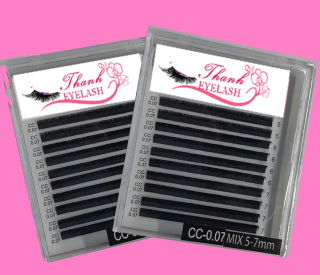 False Eyelash C-0.07 MIX 5-7 mm