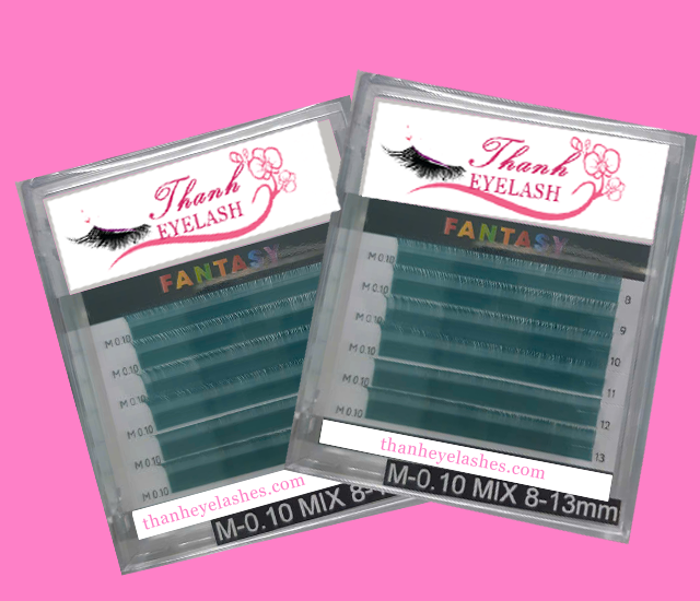 False Eyelash M-0.07 MIX 8-13 mm (O-Blue)